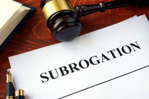 subrogation-document-gavel-desk