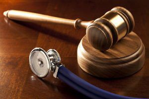 stethoscope and judge gavel