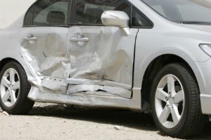 side-impact damage on a car